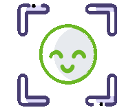 Face detection and recognition icon